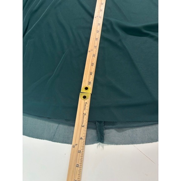 Women's Size 14 Hunter Green Sleeveless Lace Waist Midi Dress Wedding Guest - Picture 10 of 12